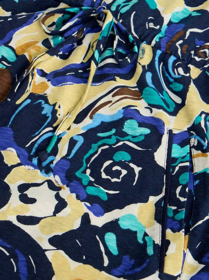 White Stuff Heidi Jersey Print Dress in Navy Print