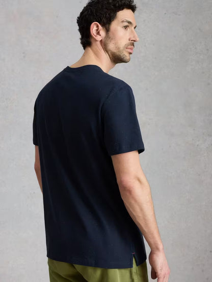 White Stuff Abersoch Tile Fish Graphic Tee in Navy Print