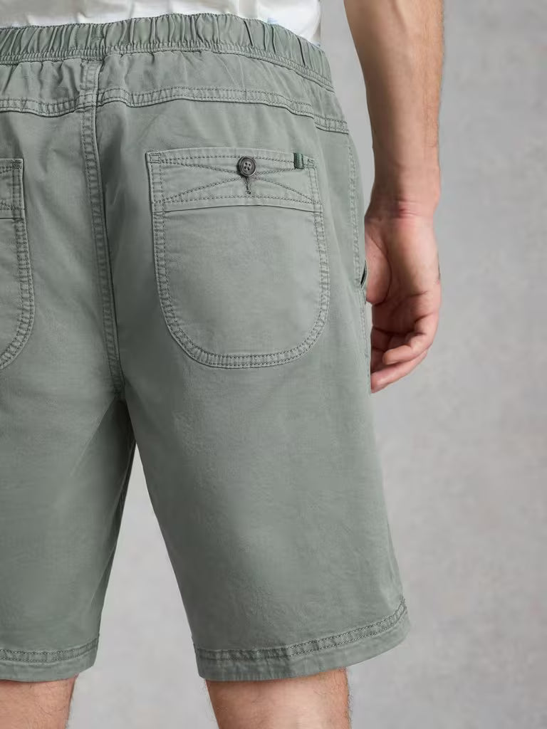 White Stuff Sutton Drawstring Shorts in Light Green