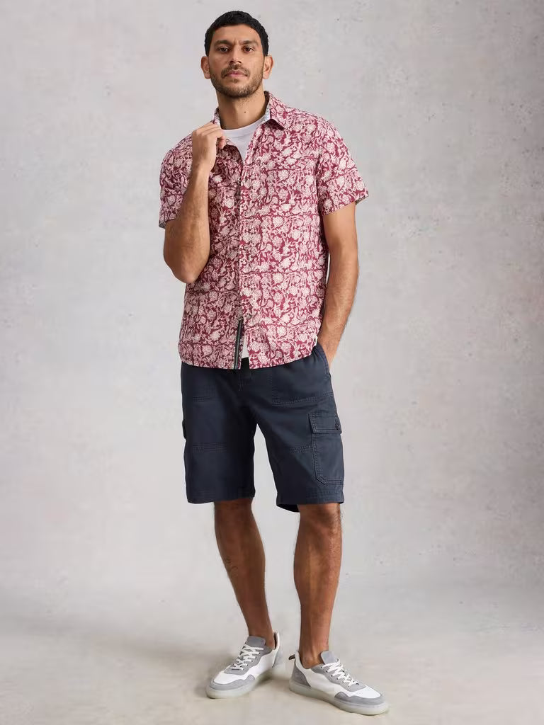 White Stuff Finsbury Floral Print Shirt in Red Print