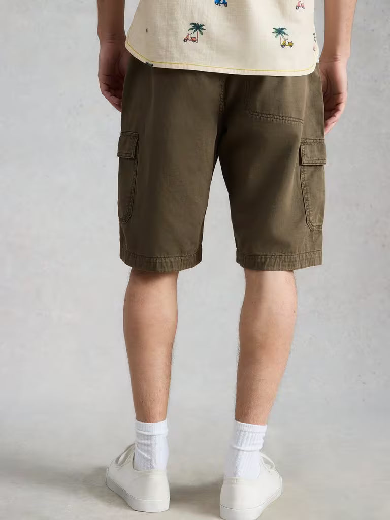 White Stuff Kemble Cargo Shorts in Khaki Green