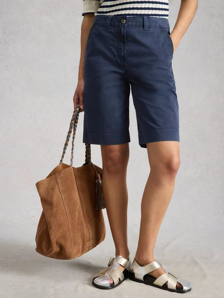 White Stuff Heidi Chino Shorts in Dark Navy