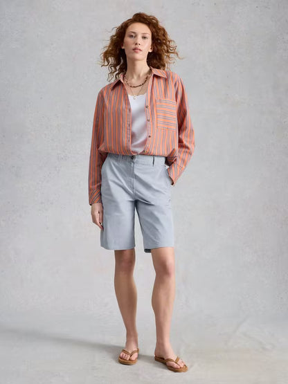 White Stuff Heidi Chino Shorts in Light Blue