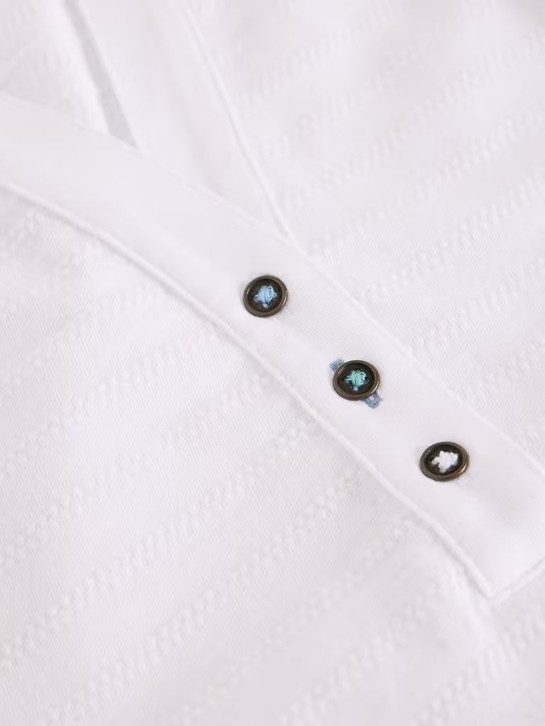 White Stuff Nora Texture Notch Vest in Brilliant White