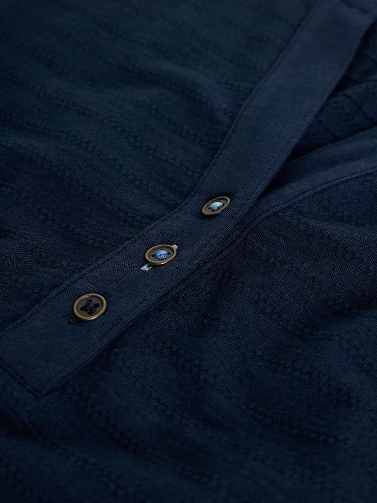 White Stuff Nora Texture Notch Vest in Dark Navy