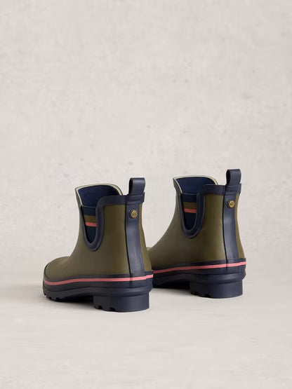 White Stuff Puddle Wellie Boots in Khaki Green