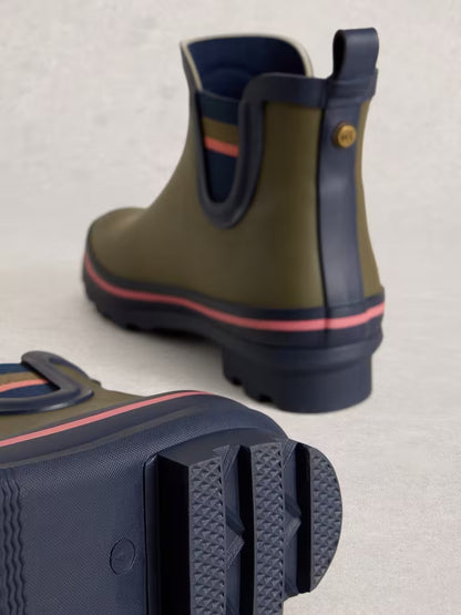 White Stuff Puddle Wellie Boots in Khaki Green