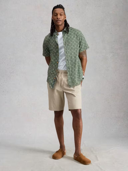 White Stuff Finsbury Sun Print Shirt in Green Print