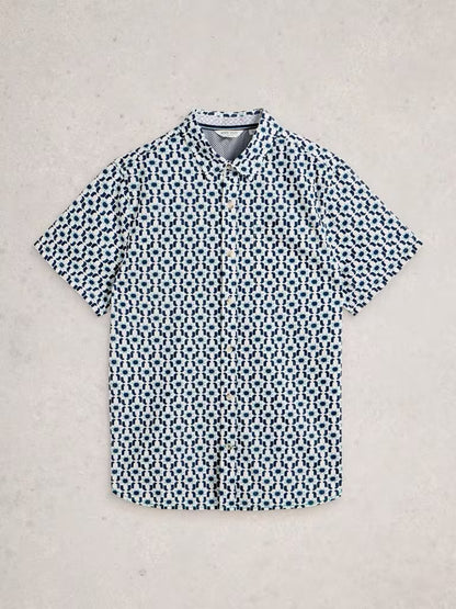 White Stuff Finsbury Sun Print Shirt in White Print