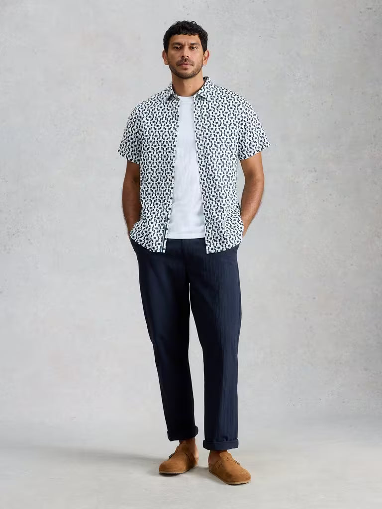 White Stuff Finsbury Sun Print Shirt in White Print