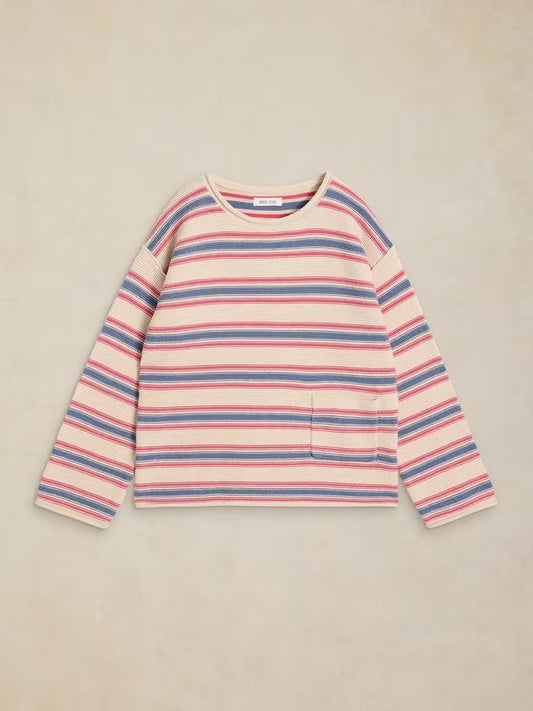 White Stuff Gigi Stripe Jumper in Ivory Multi