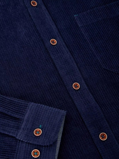White Stuff Griffin Cord Shirt in Dark Navy