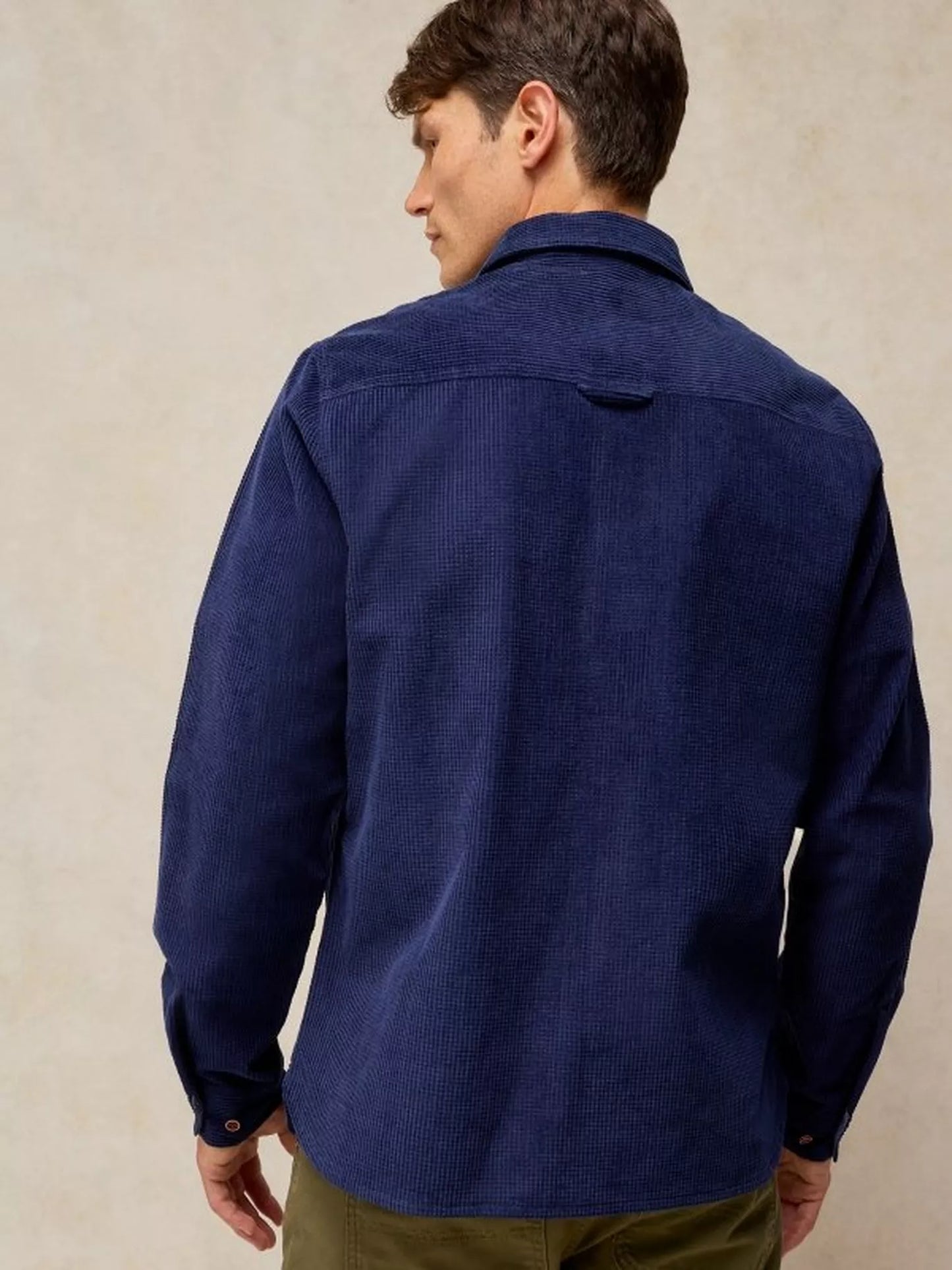 White Stuff Griffin Cord Shirt in Dark Navy