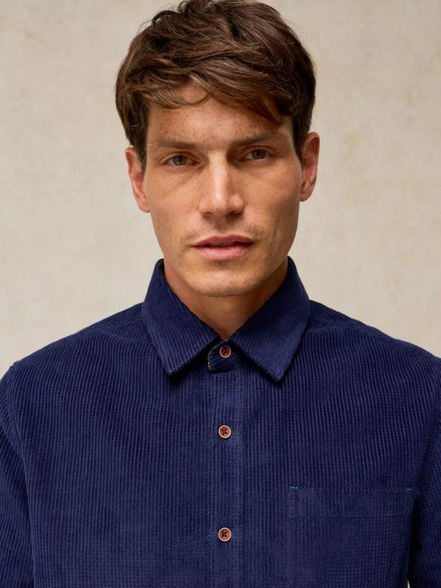White Stuff Griffin Cord Shirt in Dark Navy