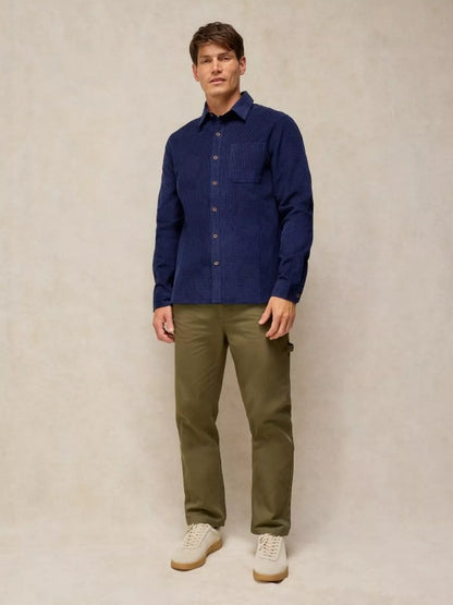 White Stuff Griffin Cord Shirt in Dark Navy