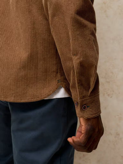 White Stuff Griffin Cord Shirt in Dark Natural