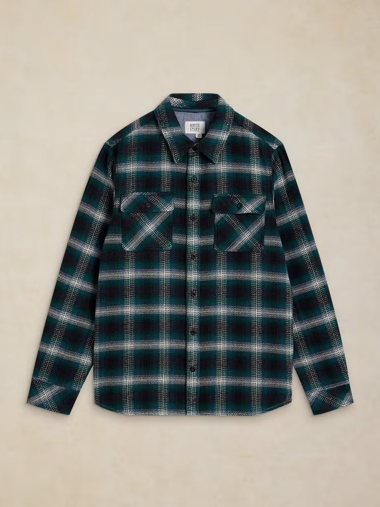 White Stuff Darwen Check Shirt in Teal Multi