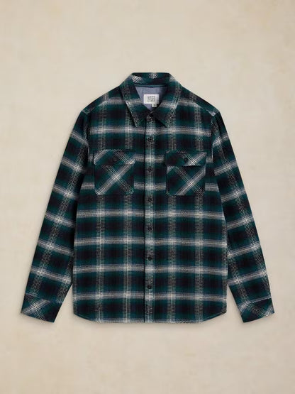 White Stuff Darwen Check Shirt in Teal Multi