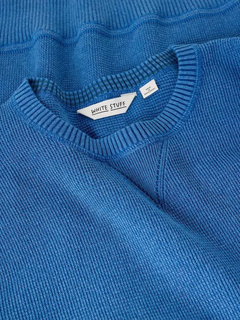 White Stuff Attadale Crew Neck Jumper in Bright Blue