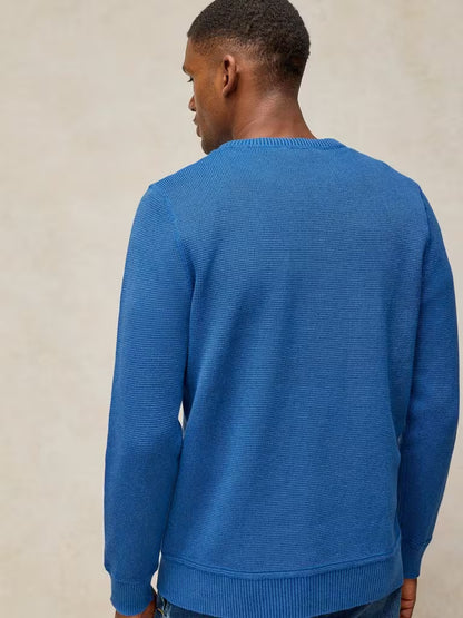 White Stuff Attadale Crew Neck Jumper in Bright Blue