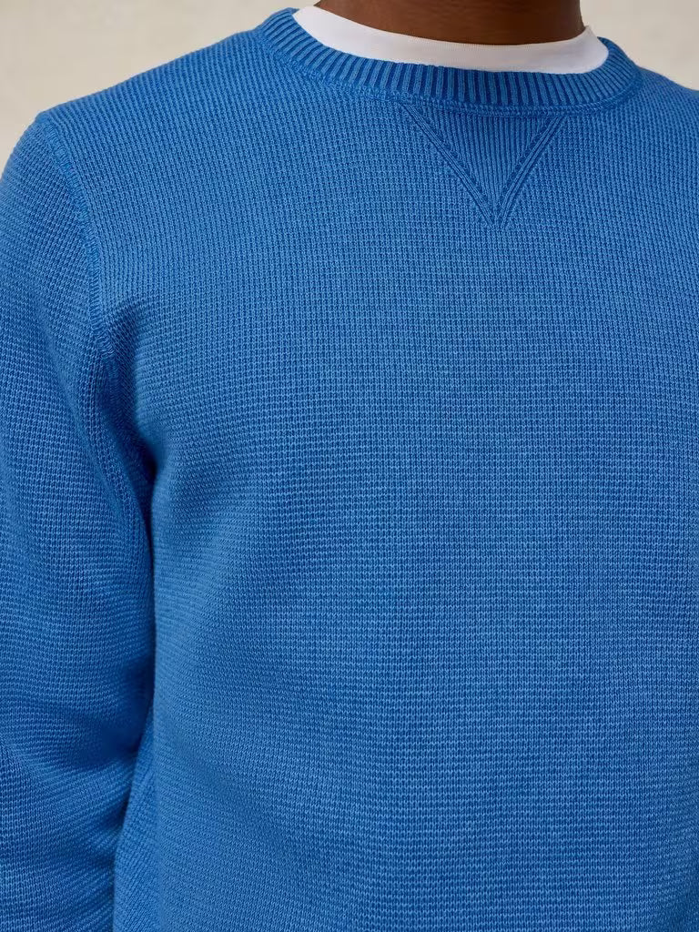 White Stuff Attadale Crew Neck Jumper in Bright Blue