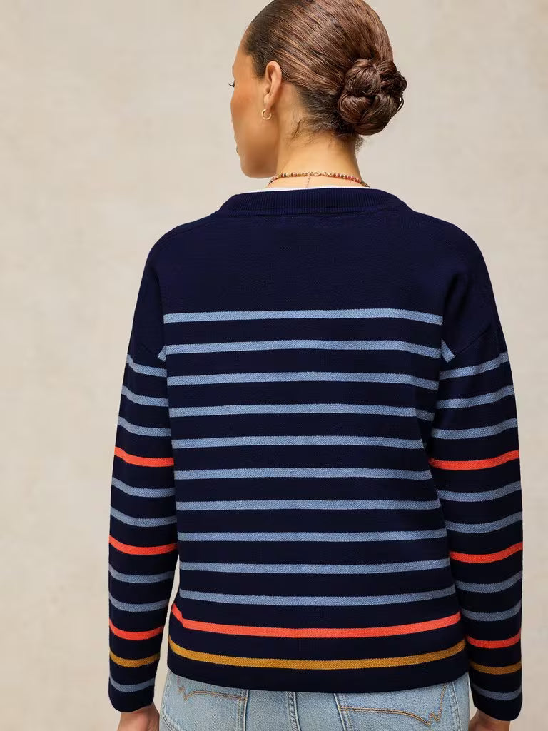 White Stuff Carla Jumper in Navy Multi