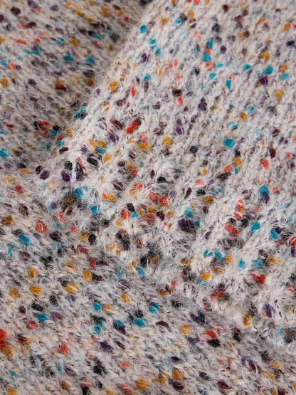 White Stuff Texture V Neck Jumper in Light Natural