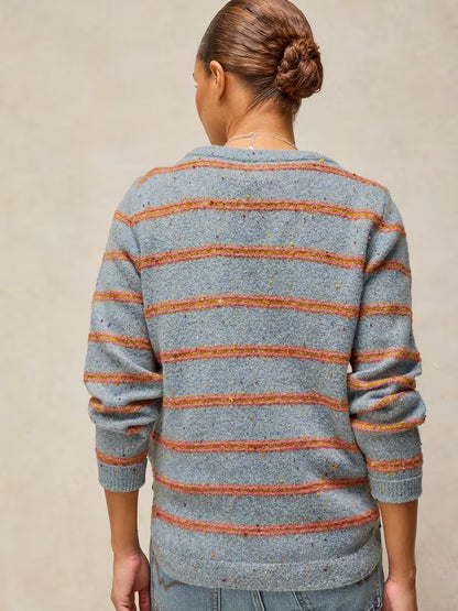 White Stuff TALIA NEP STRIPE JUMPER in BLUE MULTI