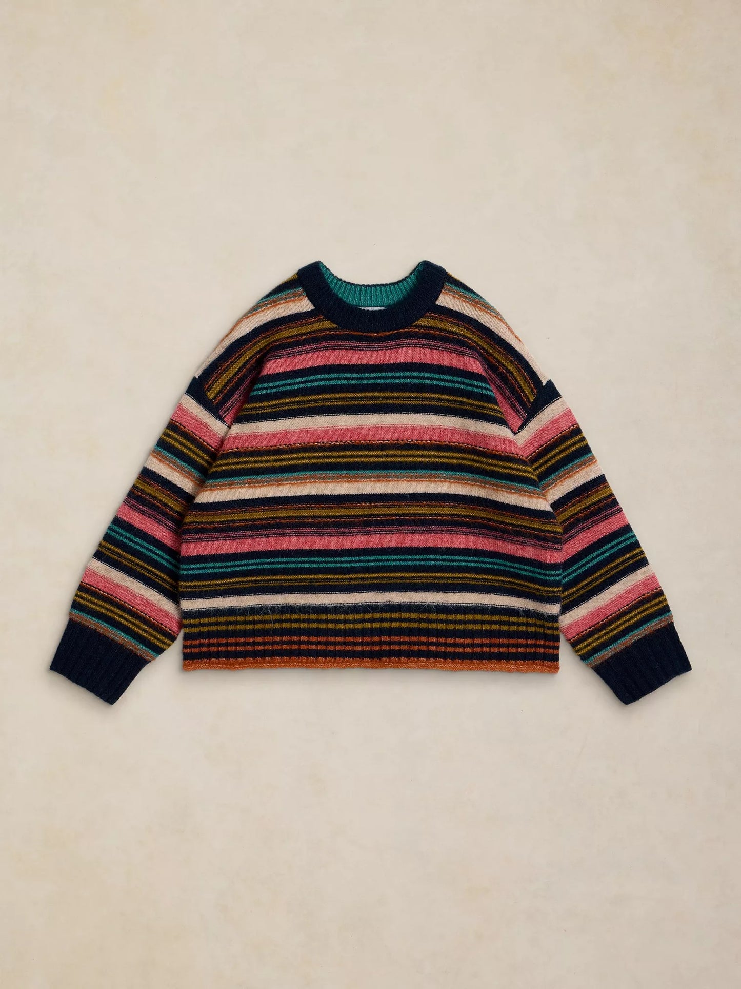 White Stuff Florence Stripe Jumper in Navy Stripe