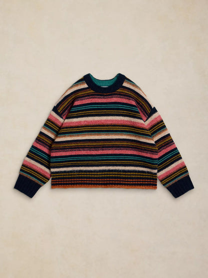 White Stuff Florence Stripe Jumper in Navy Stripe