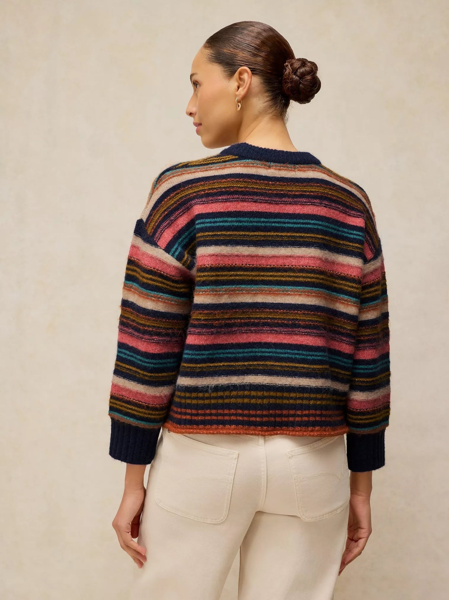 White Stuff Florence Stripe Jumper in Navy Stripe