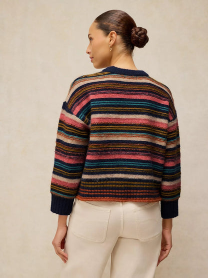 White Stuff Florence Stripe Jumper in Navy Stripe