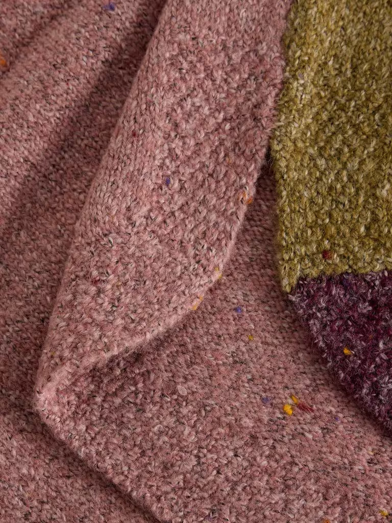 White Stuff Talia Nep Abstract Jumper in Plum Multi