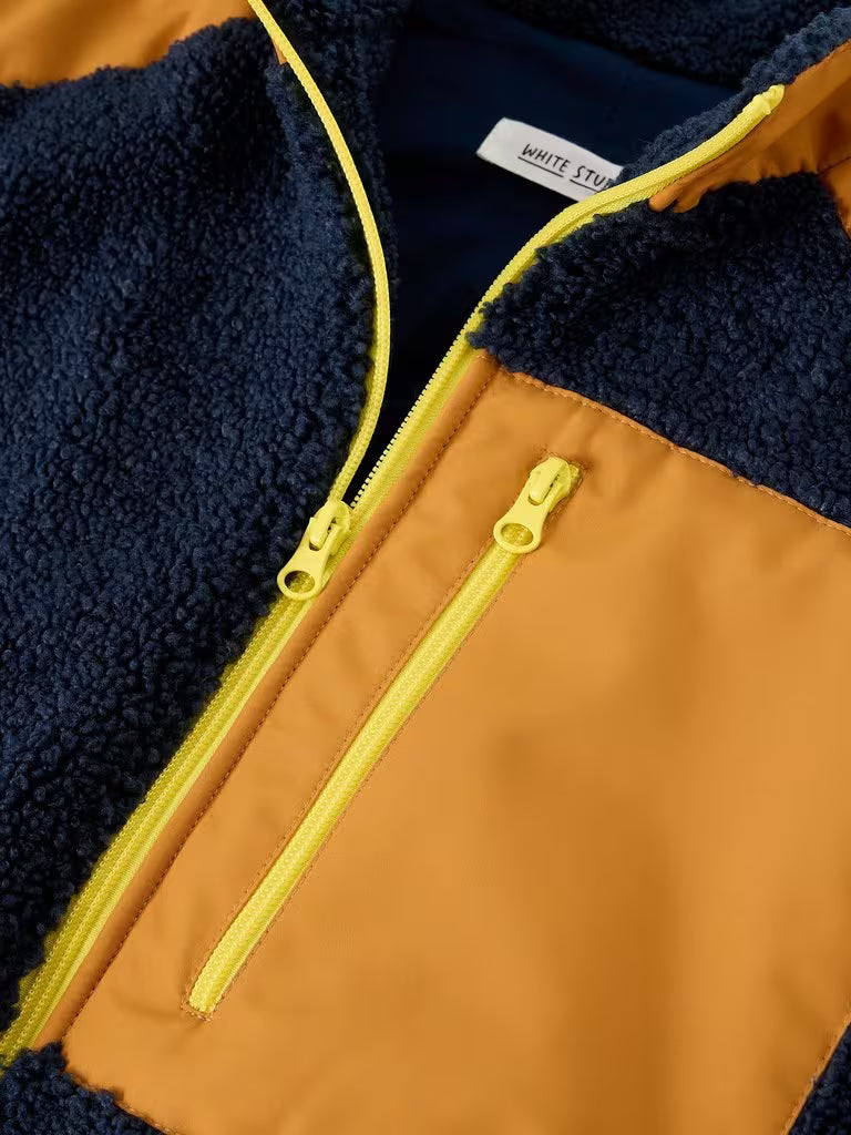 White Stuff Borg Detail Gilet in Navy Multi