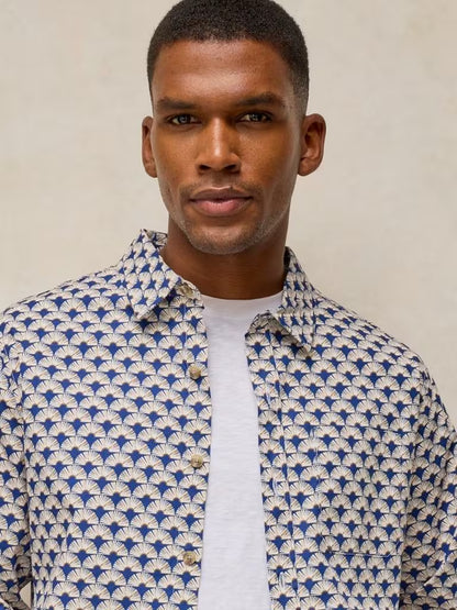 White Stuff Finsbury Print Shirt in Blue Print