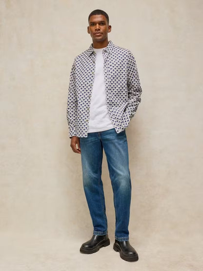 White Stuff Finsbury Print Shirt in Blue Print