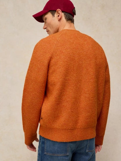 White Stuff Flint Fisherman Jumper in Burnt Orange