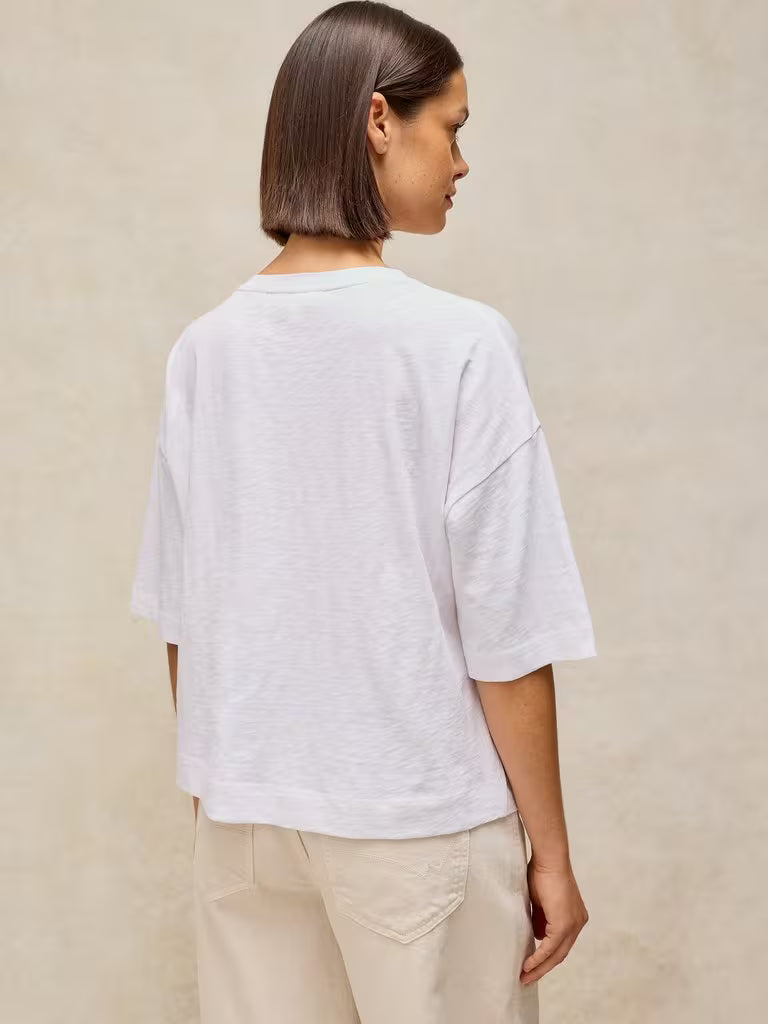 White Stuff Katya Graphic Tee in White Print