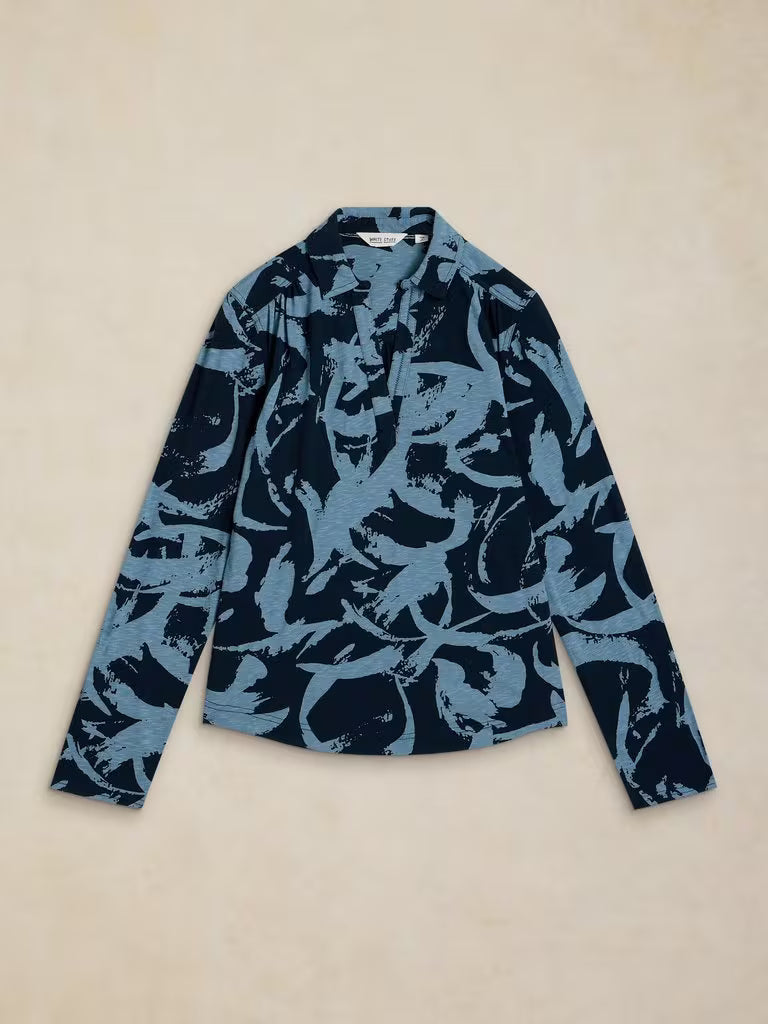 White Stuff Allie Shirt in Blue Print