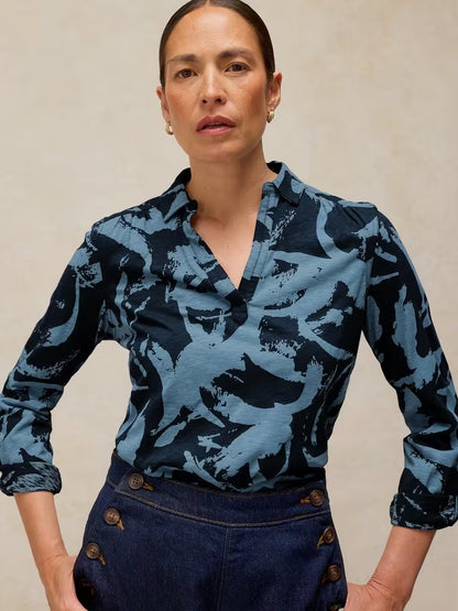 White Stuff Allie Shirt in Blue Print