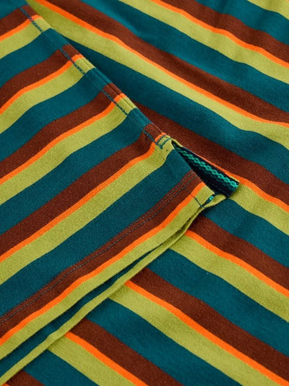 White Stuff Abersoch Stripe Tee in Brown Multi