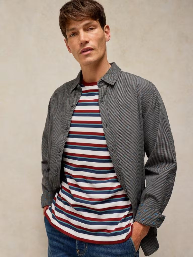 White Stuff Abersoch Stripe Tee in Ivory Multi