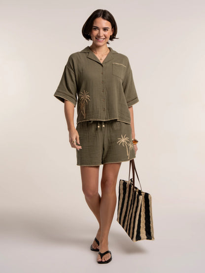 Brakeburn Bruna Embroidered Double Cloth Blouse