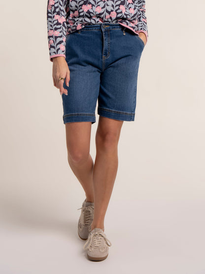 Brakeburn Wide Leg Denim Shorts