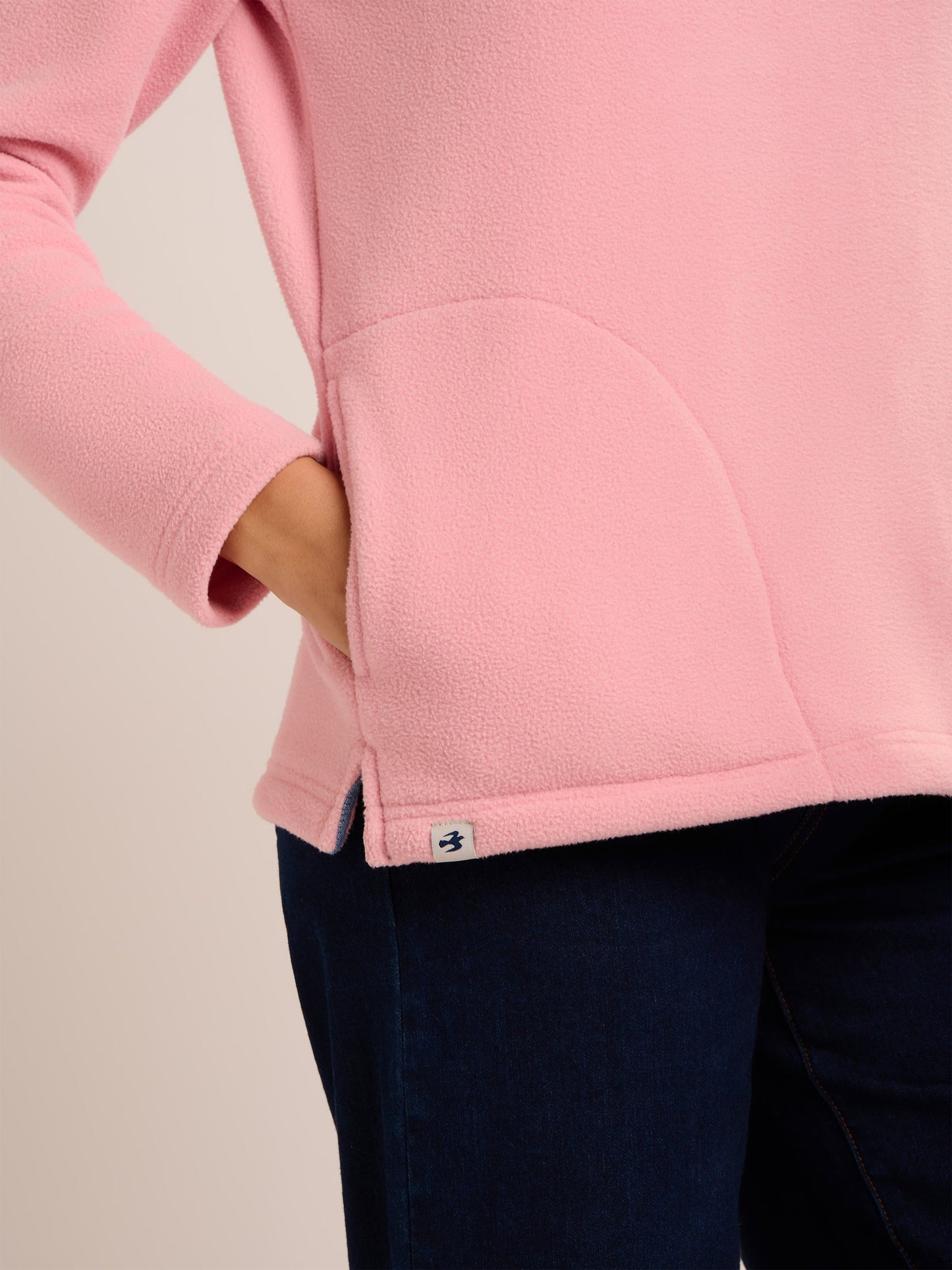 Brakeburn Trent Quarter Zip Micro Fleece in Pink