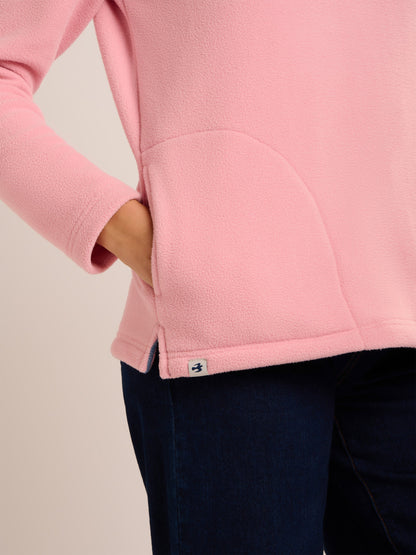 Brakeburn Trent Quarter Zip Micro Fleece in Pink