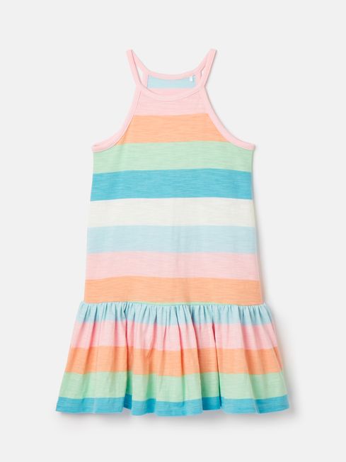 Joules Skipwell Cotton Sleveless Dress in Stripe