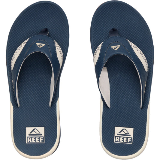 Reef Fanning Flip Flops in Navy/Oat