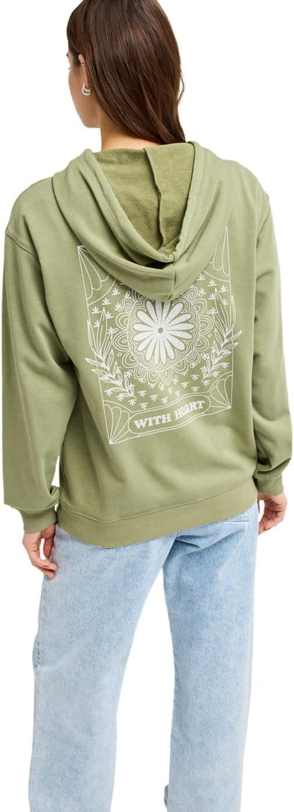 Roxy Surf Stoked Terry  Hoodie - Women - Green