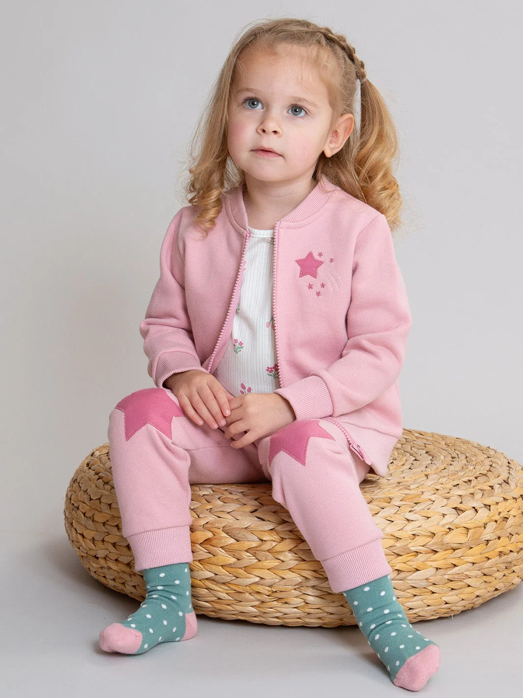 Kite Star Patch Joggers Cloudy Pink